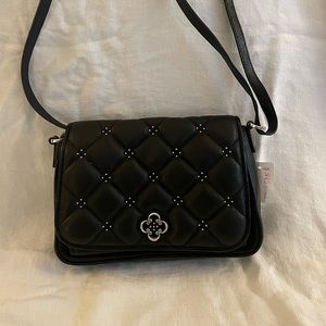 Brighton Small Black Leather Shoulder Bag